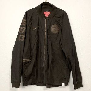 Nike Mens Size XXL Philadelphia 76ers Modern Varsity Jacket Black NBA Basketball